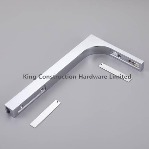Angled shower screen support bar