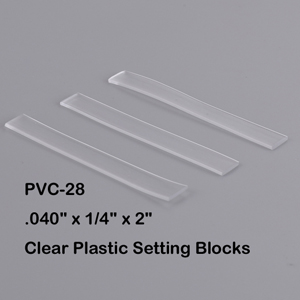 Clear Plastic Setting Blocks for Mirror and Showers